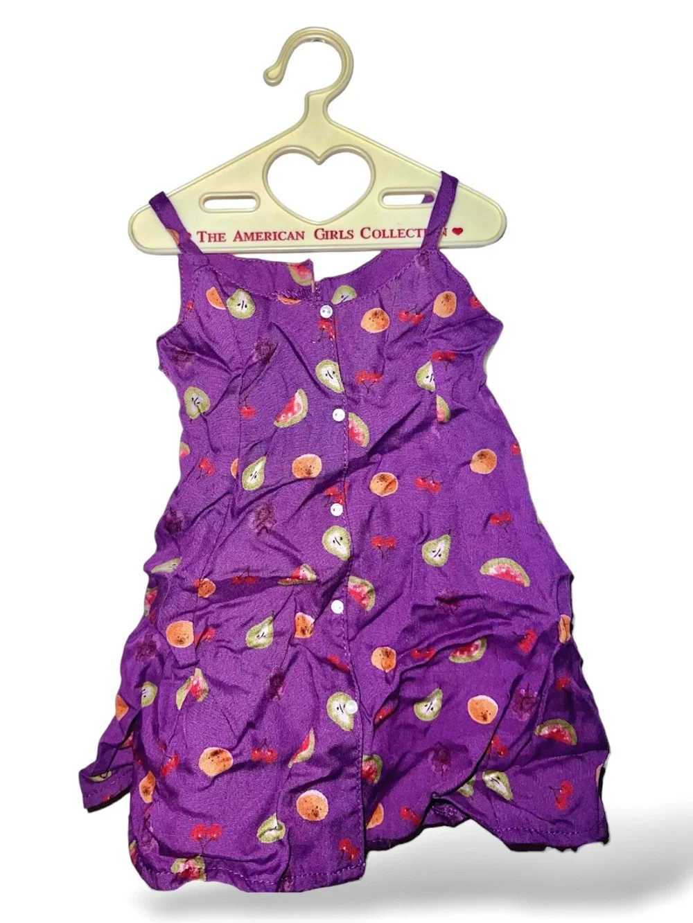 Pleasant Company American Girl Lawn Party Birthday 18” Purple Fruit Dress 1998